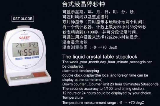点击查看详细信息<br>标题：SST-3LCDB台式液晶停秒钟 阅读次数：2238
